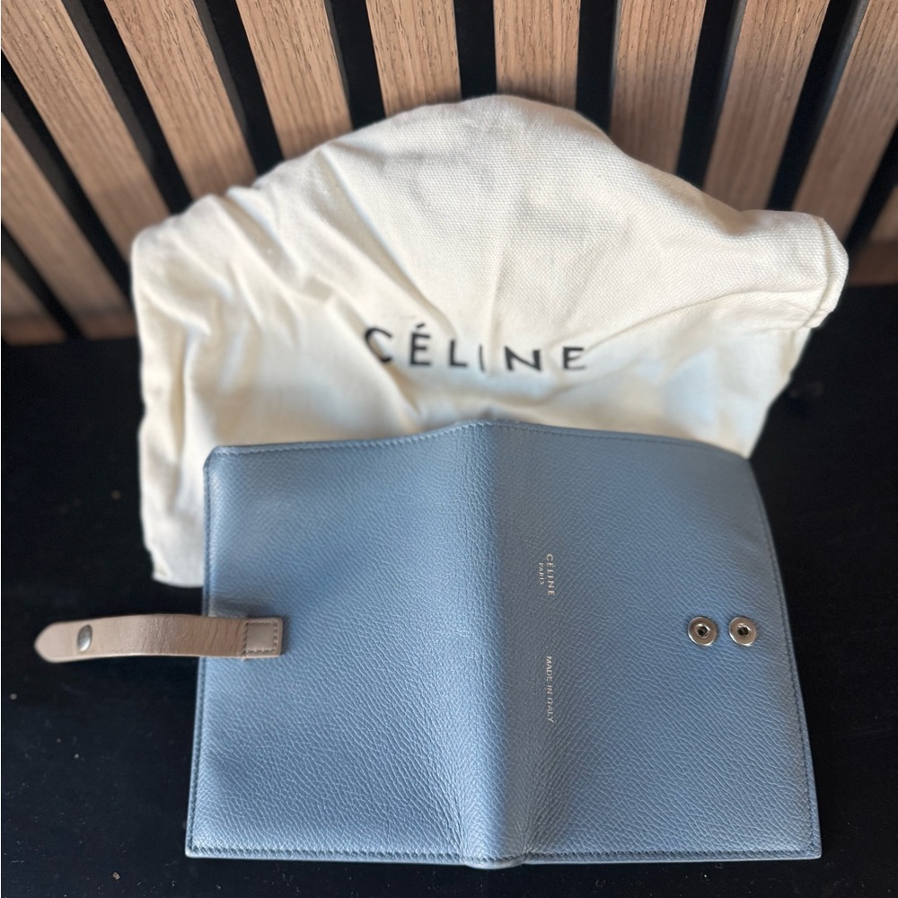 Celine Blue Wallet with Silver Accent - Picture 3 of 4